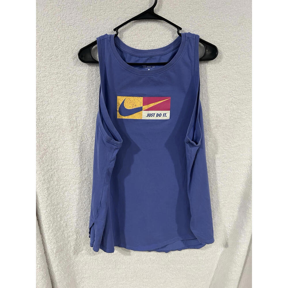 The Nike Tee Tank Top Purple Dri-Fit Just Do It Logo Sleeveless Womens 1X